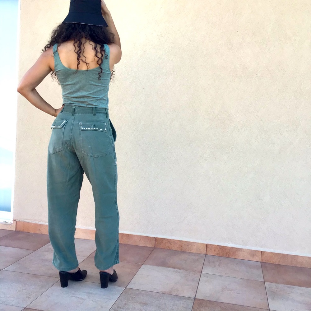 Vintage cool army pants with studs